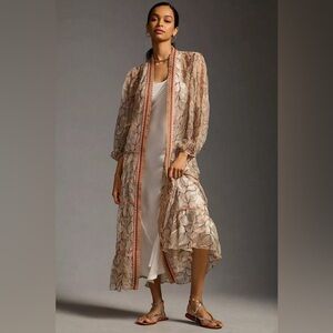 Anthropologie Bl-nk London Tulle Floral Duster Kimono